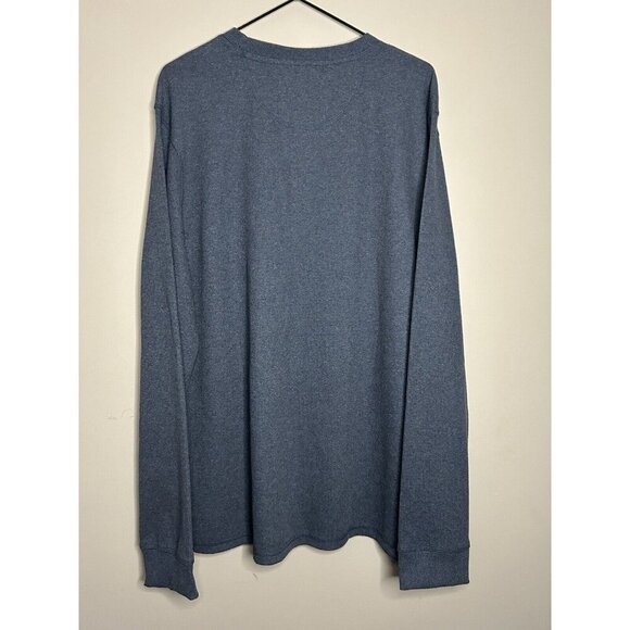 Member's Mark Men's Size XL Regular Fit Long Sleeve Thermal Henley Shirt Blue - Picture 5 of 7